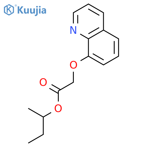 Acetic acid, (8-quinolinyloxy)-, 1-methylpropyl ester structure