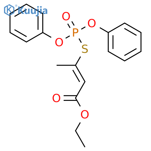 2-Butenoic acid, 3-[(diphenoxyphosphinyl)thio]-, ethyl ester structure