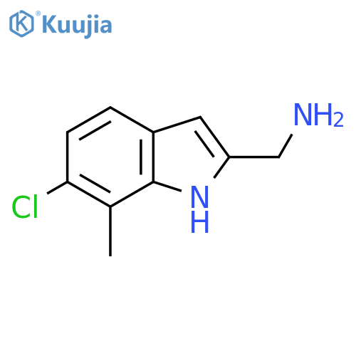 (6-Chloro-7-methyl-1H-indol-2-yl)-methylamine structure
