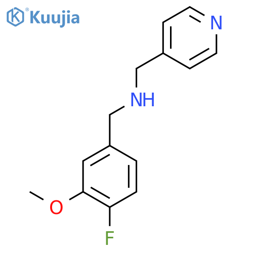 (4-Fluoro-3-methoxybenzyl)-(pyridin-4-ylmethyl)amine structure