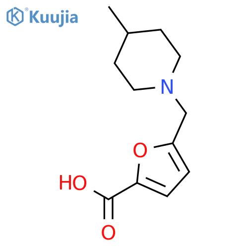 5-(4-methyl-1-piperidinyl)methyl-2-furoic Acid structure