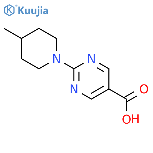 2-(4-Methyl-piperidin-1-yl)-pyrimidine-5-carboxylic acid structure