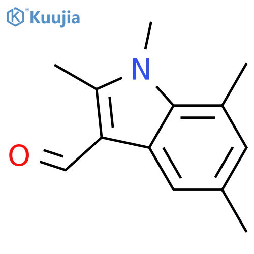 1,2,5,7-Tetramethyl-1H-indole-3-carbaldehyde structure
