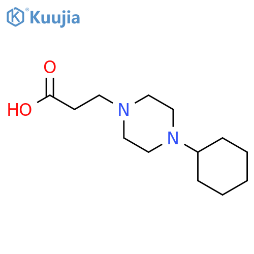 3-(4-Cyclohexyl-piperazin-1-yl)-propionic acid structure
