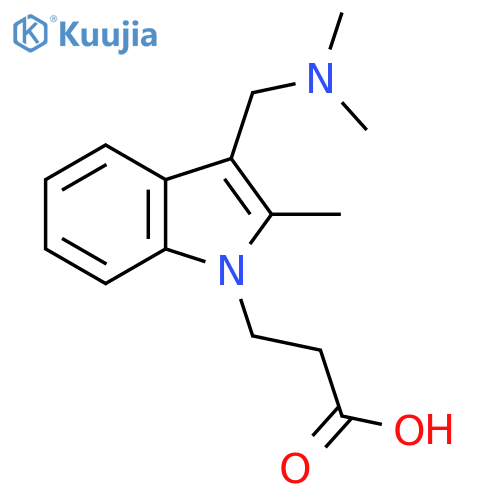3-(3-Dimethylaminomethyl-2-methyl-indol-1-yl)-propionic acid structure
