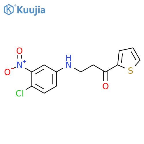 3-[(4-Chloro-3-nitrophenyl)amino]-1-(thiophen-2-yl)propan-1-one structure