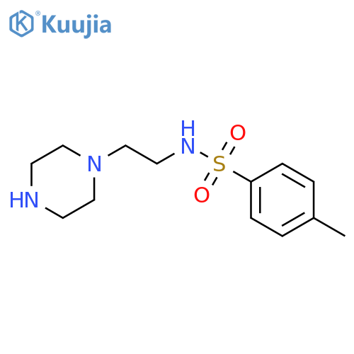 4-methyl-N-2-(piperazin-1-yl)ethylbenzene-1-sulfonamide structure