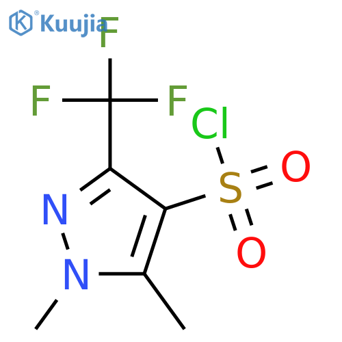 1,5-dimethyl-3-(trifluoromethyl)-1H-pyrazole-4-sulfonyl chloride structure