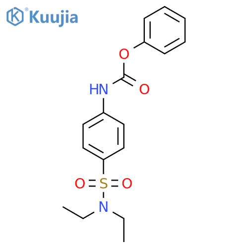 Carbamic acid, [4-[(diethylamino)sulfonyl]phenyl]-, phenyl ester structure