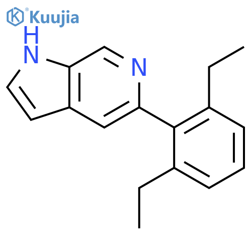 1H-PYRROLO[2,3-C]PYRIDINE, 5-(2,6-DIETHYLPHENYL)- structure