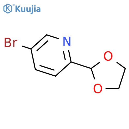 5-bromo-2-(1,3-dioxolan-2-yl)pyridine structure