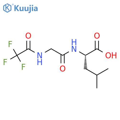 (2S)-4-methyl-2-[2-(2,2,2-trifluoroacetamido)acetamido]pentanoic acid structure