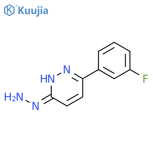 3(2H)-Pyridazinone, 6-(3-fluorophenyl)-, hydrazone structure