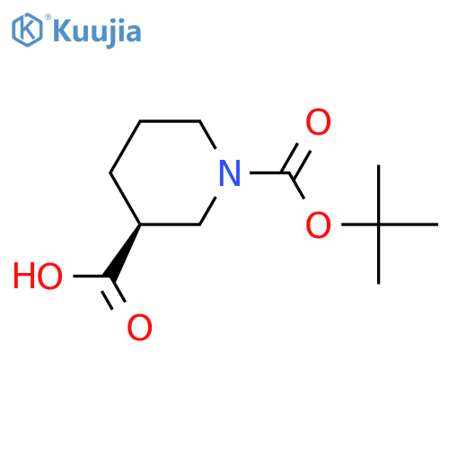 (3S)-1-tert-butoxycarbonylpiperidine-3-carboxylic acid structure