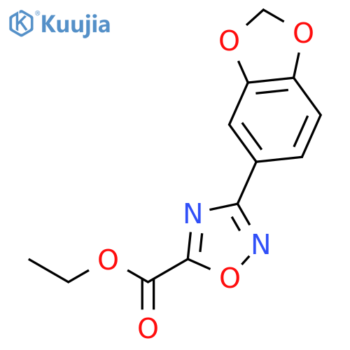 ethyl 3-(2H-1,3-benzodioxol-5-yl)-1,2,4-oxadiazole-5-carboxylate structure