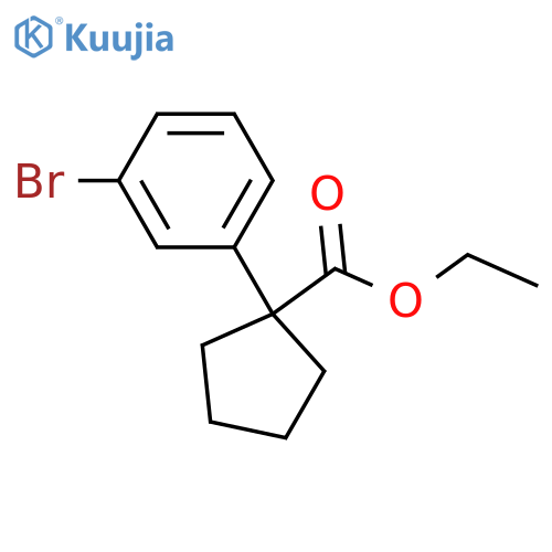 Cyclopentanecarboxylic acid, 1-(3-bromophenyl)-, ethyl ester structure