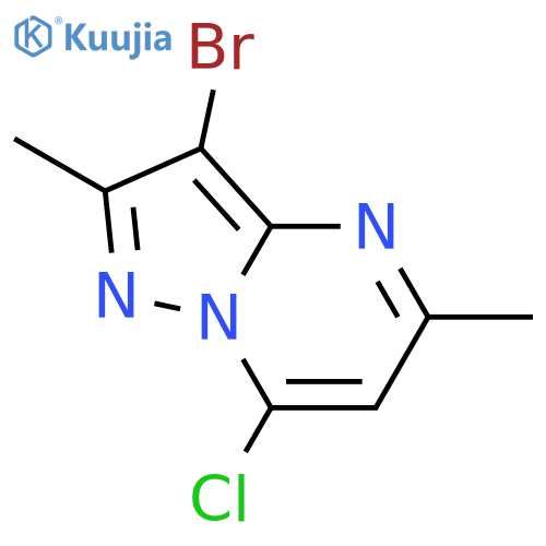 3-bromo-7-chloro-2,5-dimethylpyrazolo[1,5-a]pyrimidine structure