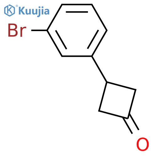 3-(3-bromophenyl)cyclobutan-1-one structure