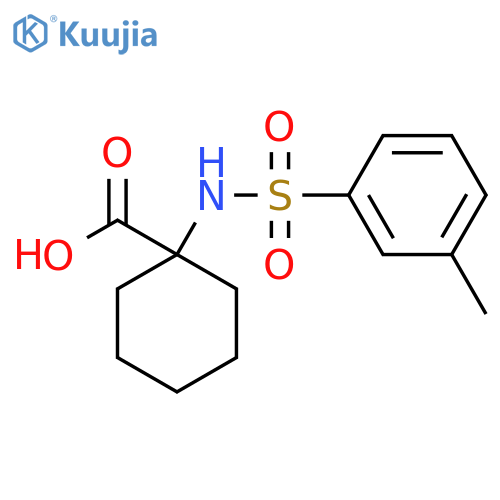1-(3-methylbenzenesulfonamido)cyclohexane-1-carboxylic acid structure