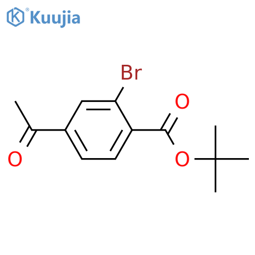 Benzoic acid,4-acetyl-2-bromo-, 1,1-dimethylethyl ester structure