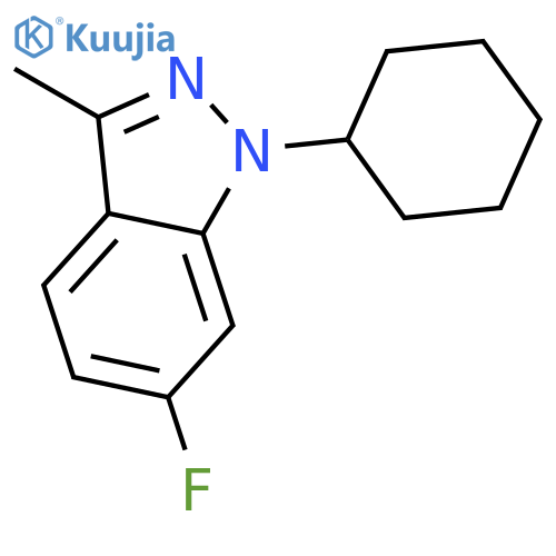 1H-Indazole,1-cyclohexyl-6-fluoro-3-methyl- structure