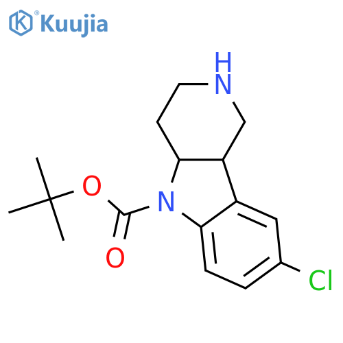 8-Chloro-1,2,3,4,4a,9b-Hexahydro-Pyrido4,3-BIndole-5-Carboxylic Acid Tert-Butyl Ester structure