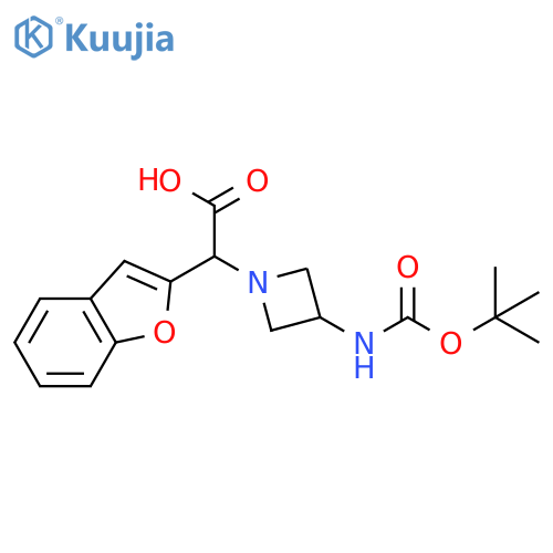 2-(1-benzofuran-2-yl)-2-[3-[(2-methylpropan-2-yl)oxycarbonylamino]azetidin-1-yl]acetic Acid structure