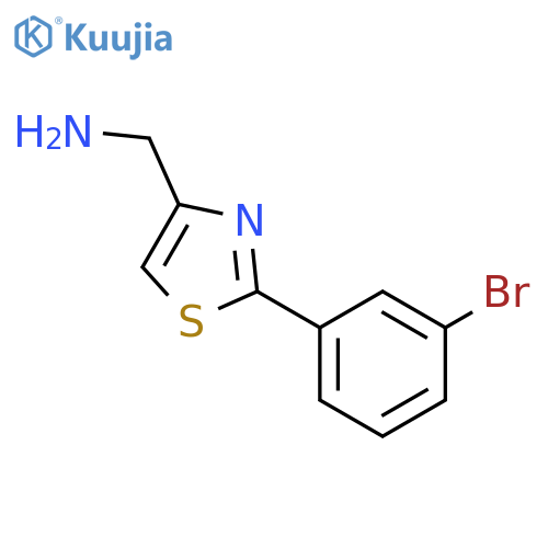 C-[2-(3-BROMO-PHENYL)-THIAZOL-4-YL]-METHYLAMINE structure