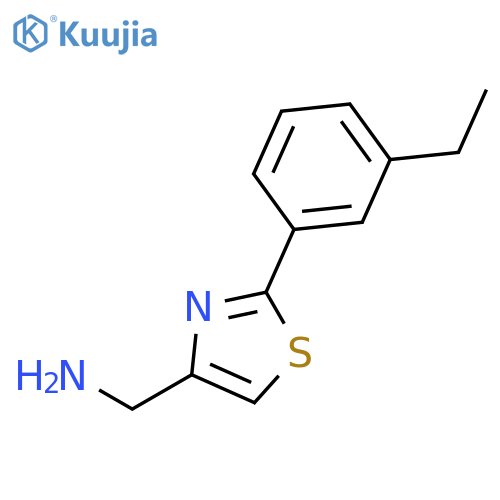 4-Thiazolemethanamine,2-(3-ethylphenyl)- structure