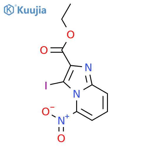Imidazo[1,2-a]pyridine-2-carboxylicacid, 3-iodo-5-nitro-, ethyl ester structure