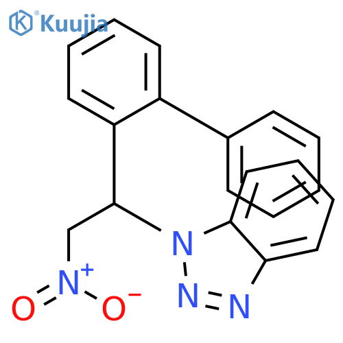 1H-BENZOTRIAZOLE, 1-(1-[1,1'-BIPHENYL]-2-YL-2-NITROETHYL)-, (-)- structure