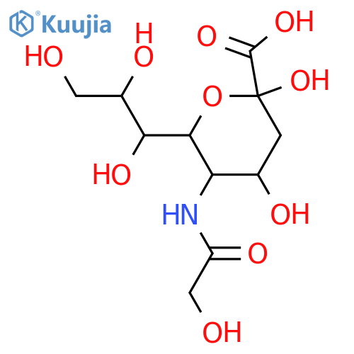 β-Neuraminic acid, N-(2-hydroxyacetyl)- structure
