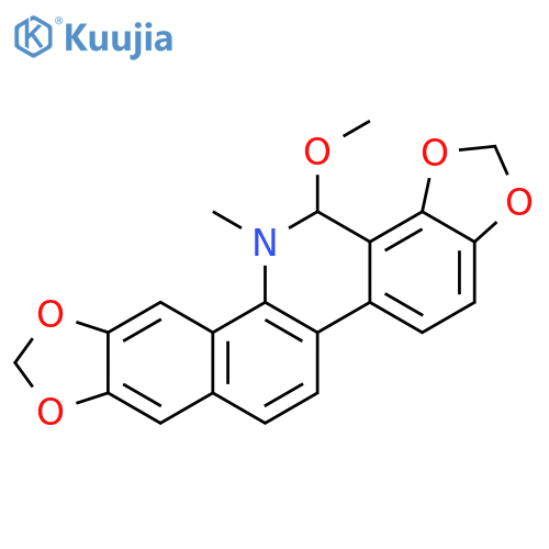 14-methoxy-13-methyl-13,14-dihydro-[1,3]dioxolo[4,5-i][1,3]dioxolo[4',5':4,5]benzo[1,2-c]phenanthridine structure