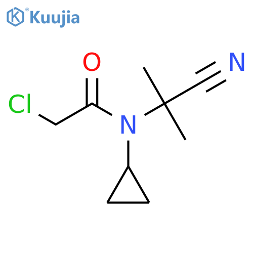2-chloro-N-(1-cyano-1-methylethyl)-N-cyclopropylacetamide structure