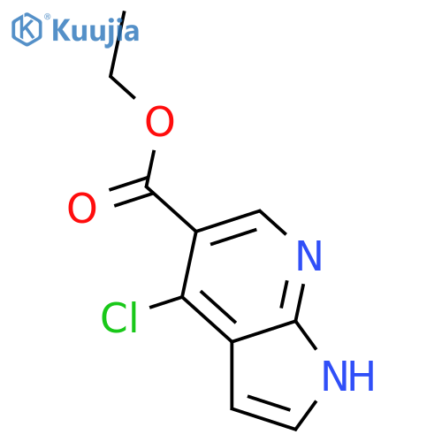 Ethyl 4-chloro-1H-pyrrolo[2,3-b]pyridine-5-carboxylate structure