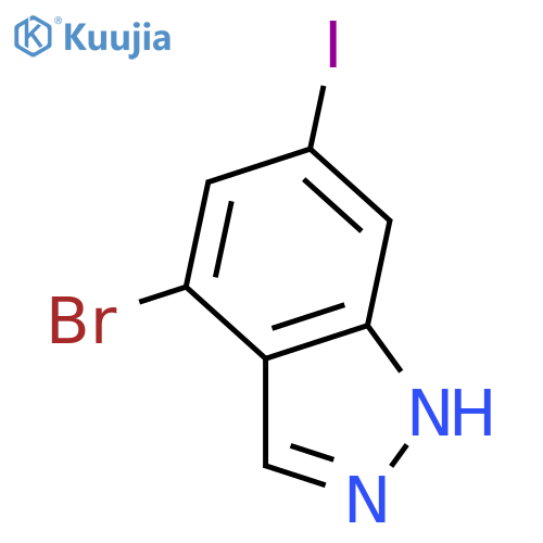 4-Bromo-6-iodo-1H-indazole structure