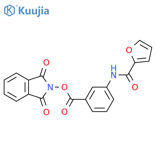 N-(3-{[(1,3-dioxo-1,3-dihydro-2H-isoindol-2-yl)oxy]carbonyl}phenyl)furan-2-carboxamide structure