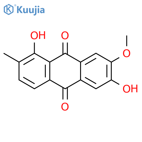 1,6-dihydroxy-7-methoxy-2-methylanthraquinone structure