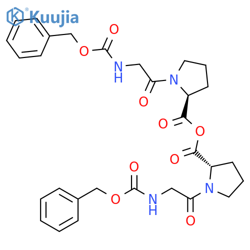 L-Proline, 1-[N-[(phenylmethoxy)carbonyl]glycyl]-, anhydride structure