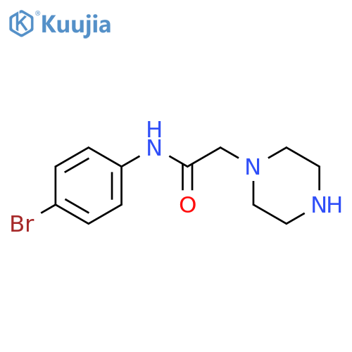 N-(4-Bromophenyl)-2-piperazin-1-ylacetamide structure