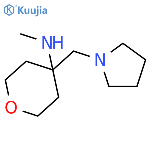 2H-Pyran-4-amine,tetrahydro-N-methyl-4-(1-pyrrolidinylmethyl)- structure
