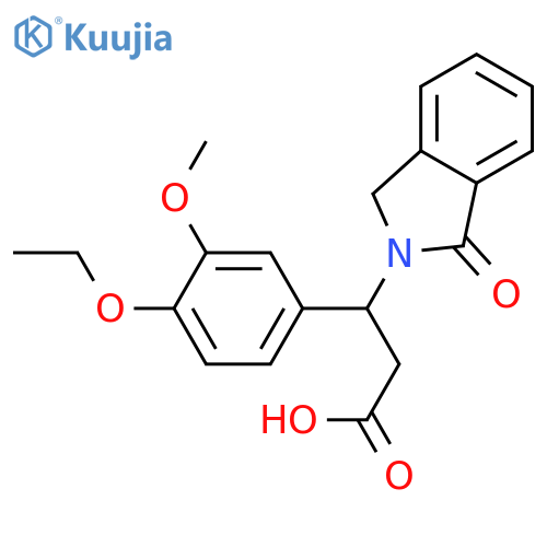 3-(4-Ethoxy-3-methoxyphenyl)-3-(1-oxo-1,3-dihydro-2H-isoindol-2-yl)propanoic Acid structure