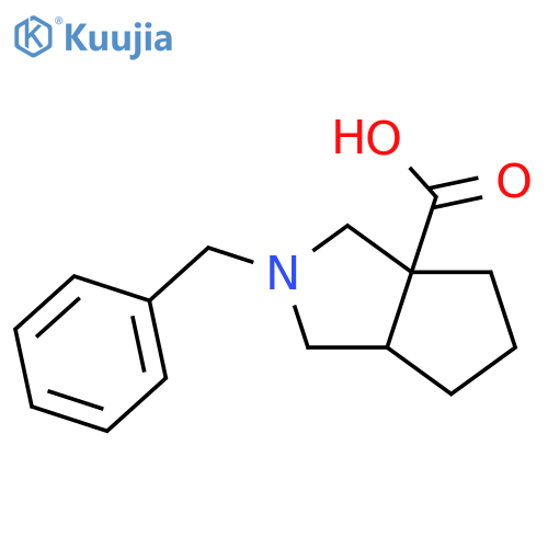 2-Benzyl-octahydrocyclopentacpyrrole-3a-carboxylic Acid structure