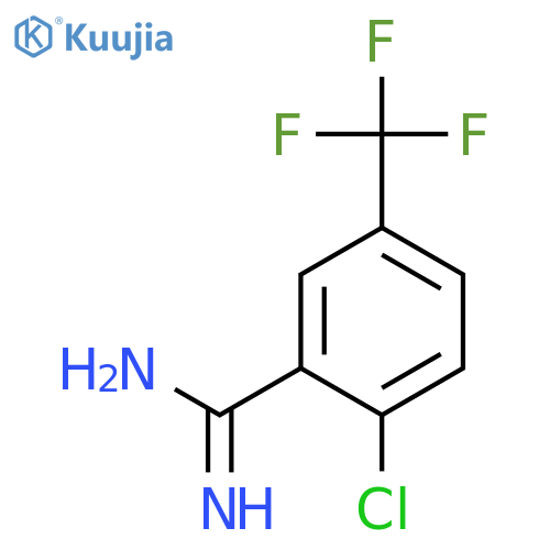 2-chloro-5-(trifluoromethyl)benzene-1-carboximidamide structure