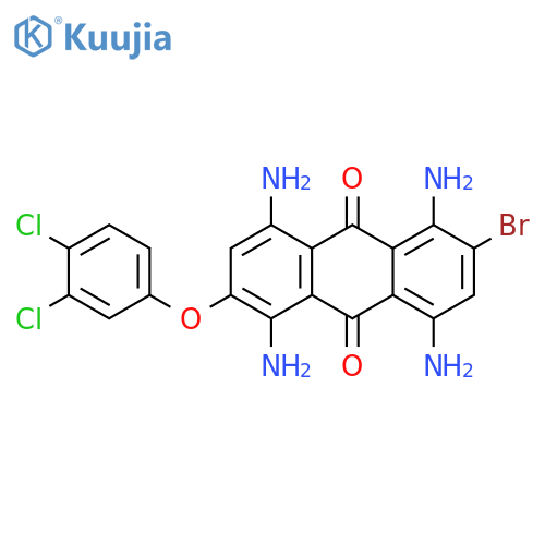 9,10-Anthracenedione,1,4,5,8-tetraamino-2-bromo-6-(3,4-dichlorophenoxy)- structure