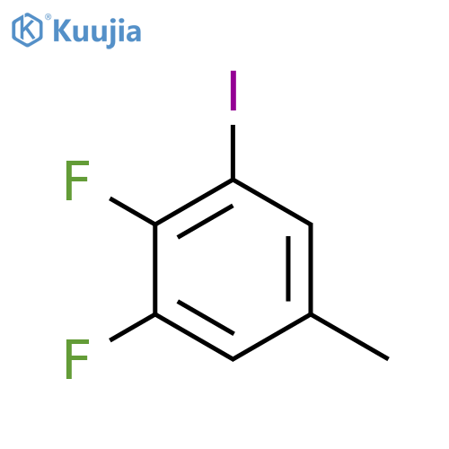 1,2-difluoro-3-iodo-5-methylbenzene structure