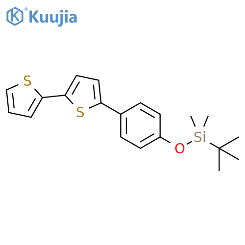 5-[4-[[(1,1-Dimethylethyl)dimethylsilyl]oxy]phenyl]-2,2′-bithiophene structure