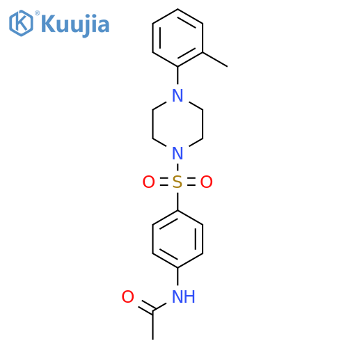 N-(4-{4-(2-methylphenyl)piperazin-1-ylsulfonyl}phenyl)acetamide structure