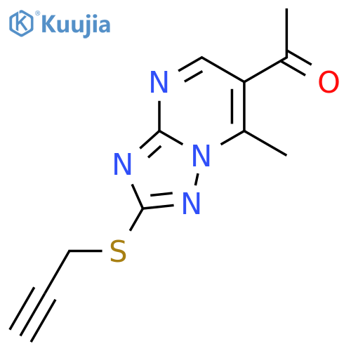 1-7-Methyl-2-(prop-2-yn-1-ylthio)1,2,4triazolo1,5-apyrimidin-6-ylethanone structure