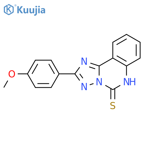 2-(4-methoxyphenyl)-5H,6H-1,2,4triazolo1,5-cquinazoline-5-thione structure